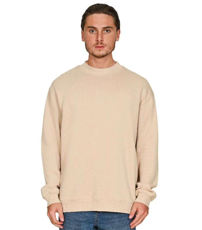 Casual Classics Casual Core Combed 280 Oversize Extended Neck Sweat in Chocolate