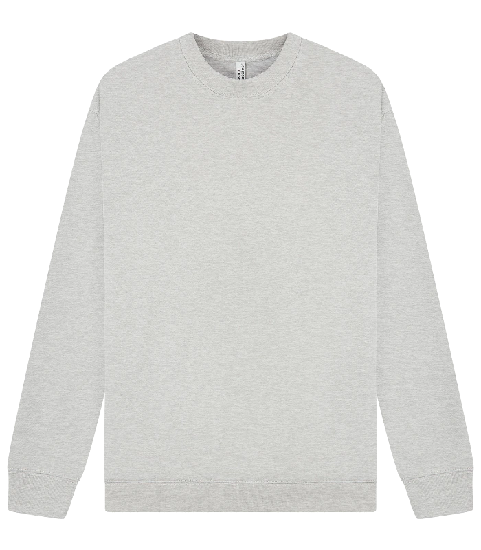 Casual Classics Casual Premium Combed 330 Oversize Extended Neck Sweat in Ash Grey