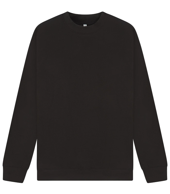 Casual Classics Casual Premium Combed 330 Oversize Extended Neck Sweat in Black