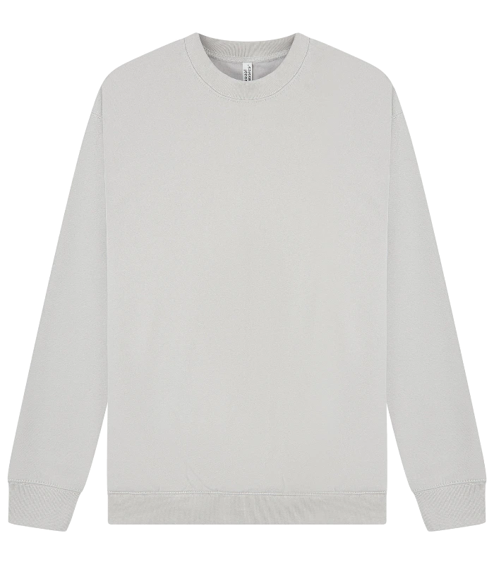 Casual Classics Casual Premium Combed 330 Oversize Extended Neck Sweat in Lunar Grey