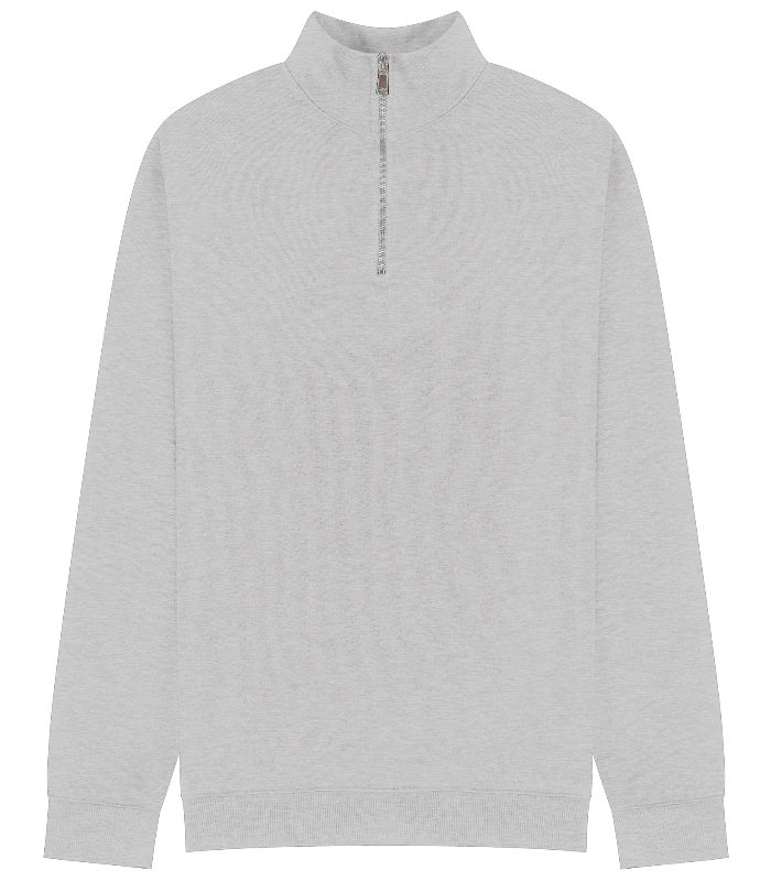 Casual Classics Casual Core Combed 280 Regular Quarter Zip Sweat in Ash Grey