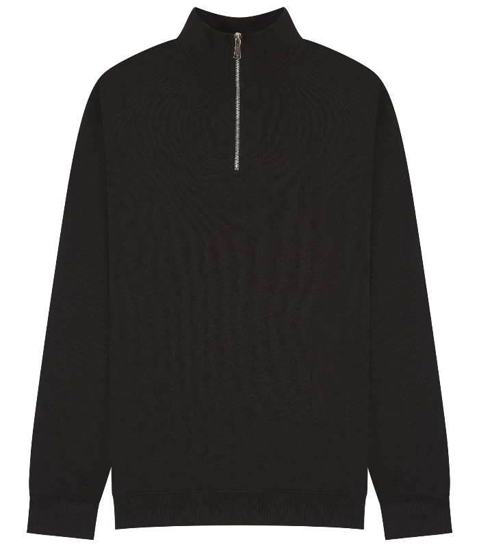 Casual Classics Casual Core Combed 280 Regular Quarter Zip Sweat in Black