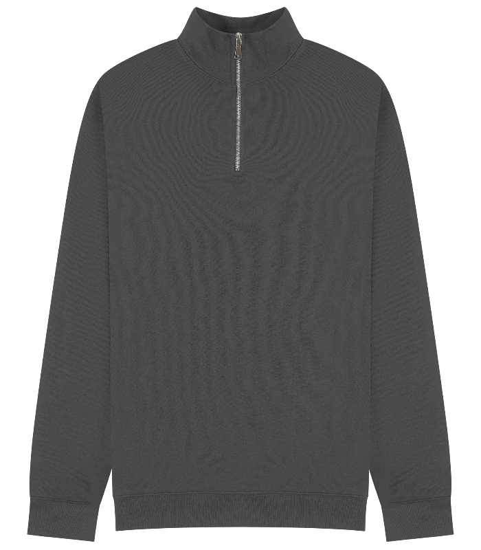 Casual Classics Casual Core Combed 280 Regular Quarter Zip Sweat in Charcoal
