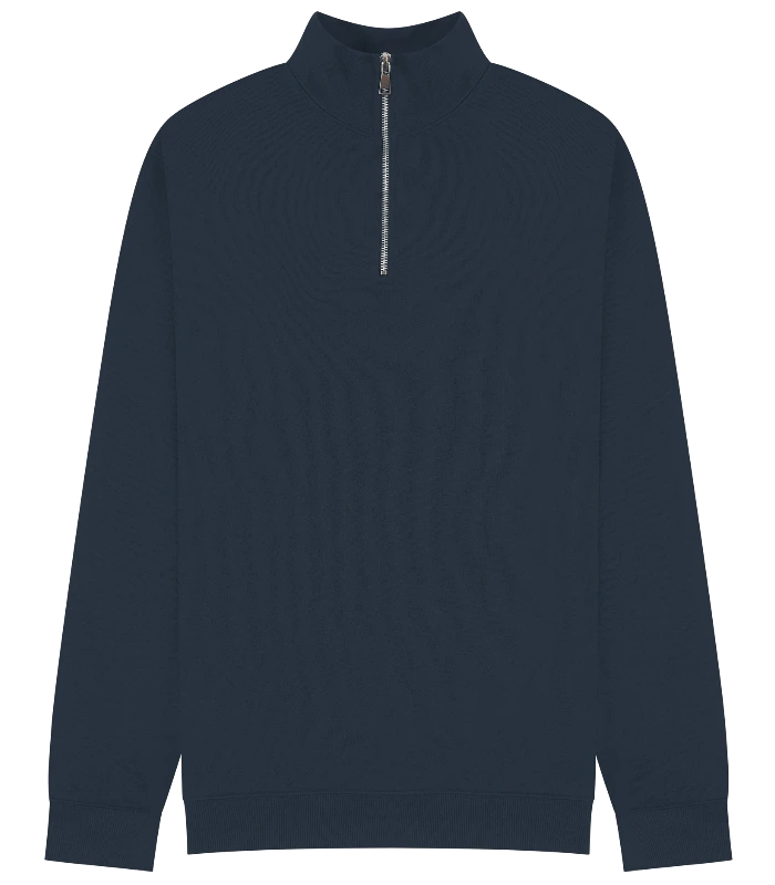 Casual Classics Casual Core Combed 280 Regular Quarter Zip Sweat in Petrol Blue
