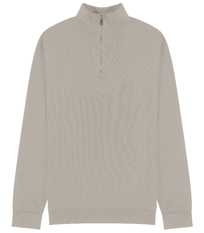 Casual Classics Casual Core Combed 280 Regular Quarter Zip Sweat in Stone