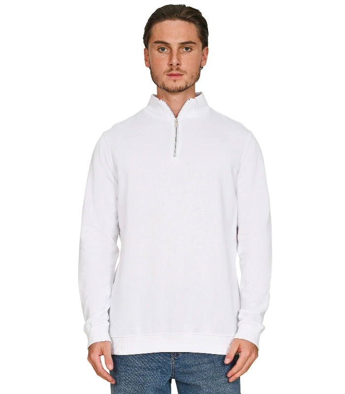 Casual Classics Casual Core Combed 280 Regular Quarter Zip Sweat in Black