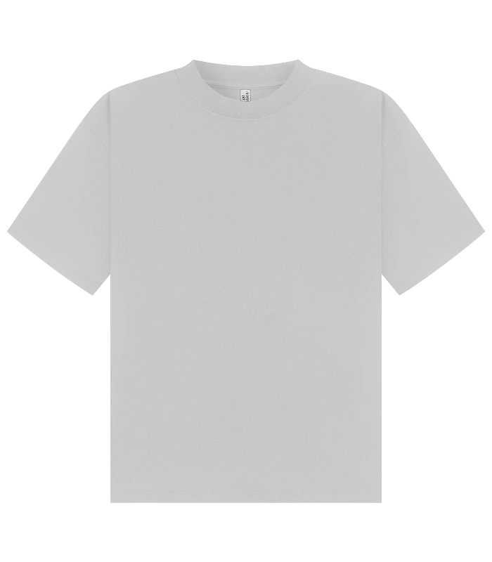 Casual Classics Casual Premium Combed 220 Boxy Oversize Extended Neck Tee in Lunar Grey