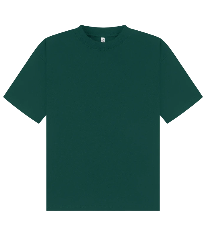 Casual Classics Casual Premium Combed 220 Boxy Oversize Extended Neck Tee in Rainforest