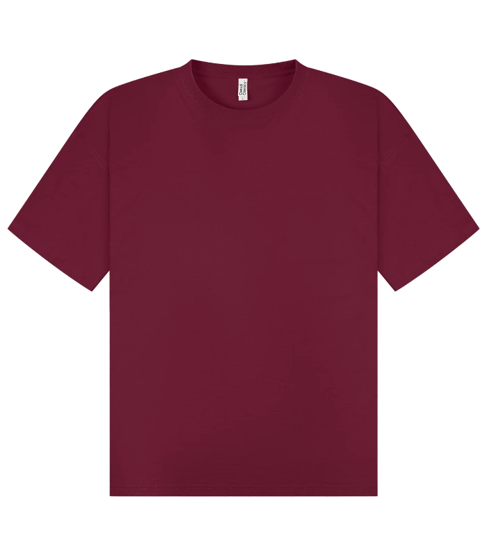 Casual Classics Casual Core Combed 180 Oversize Tee in Burgundy