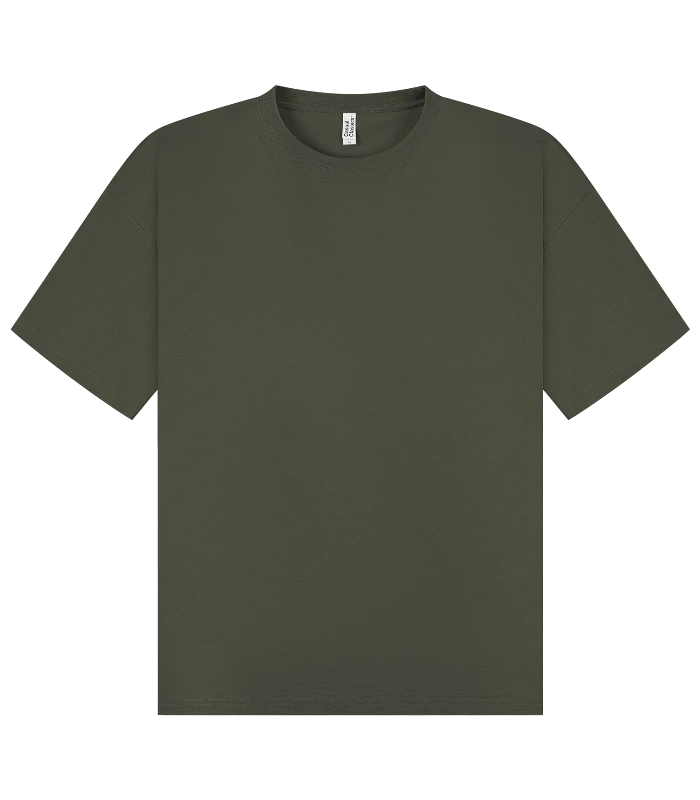 Casual Classics Casual Core Combed 180 Oversize Tee in Khaki Olive