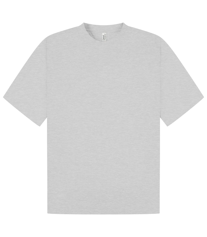 Casual Classics Casual Core Combed 180 Oversize Extended Neck Tee in Ash Grey