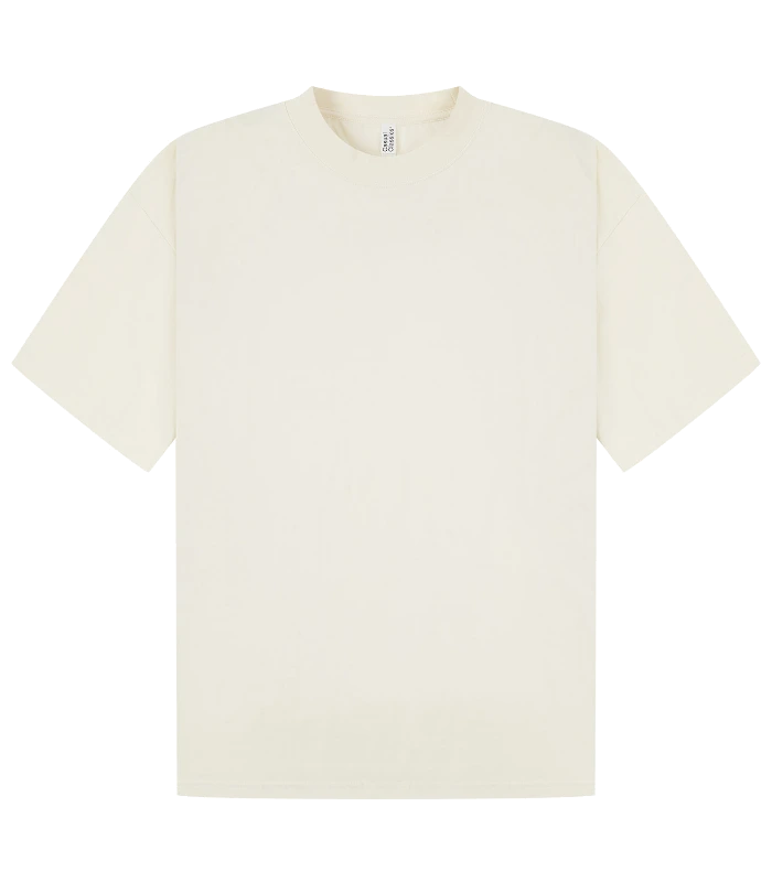 Casual Classics Casual Core Combed 180 Oversize Extended Neck Tee in Ecru