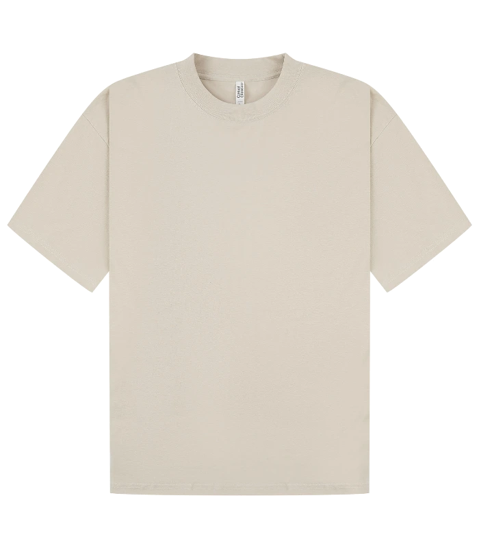 Casual Classics Casual Core Combed 180 Oversize Extended Neck Tee in Stone