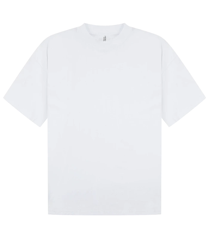 Casual Classics Casual Core Combed 180 Oversize Extended Neck Tee in White