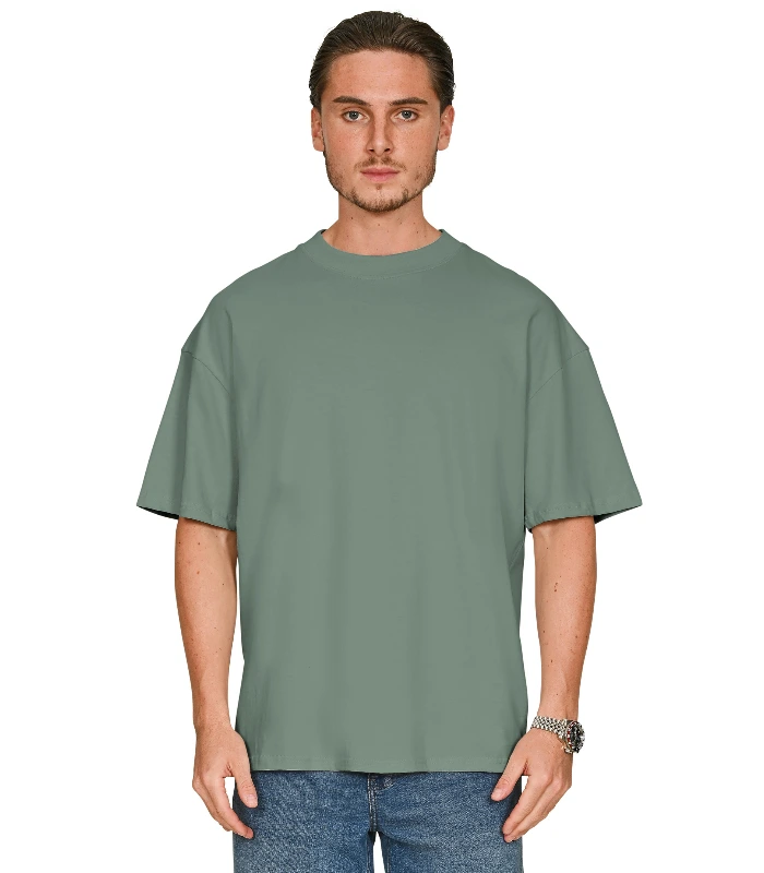 Casual Classics Casual Core Combed 180 Oversize Extended Neck Tee in Ecru