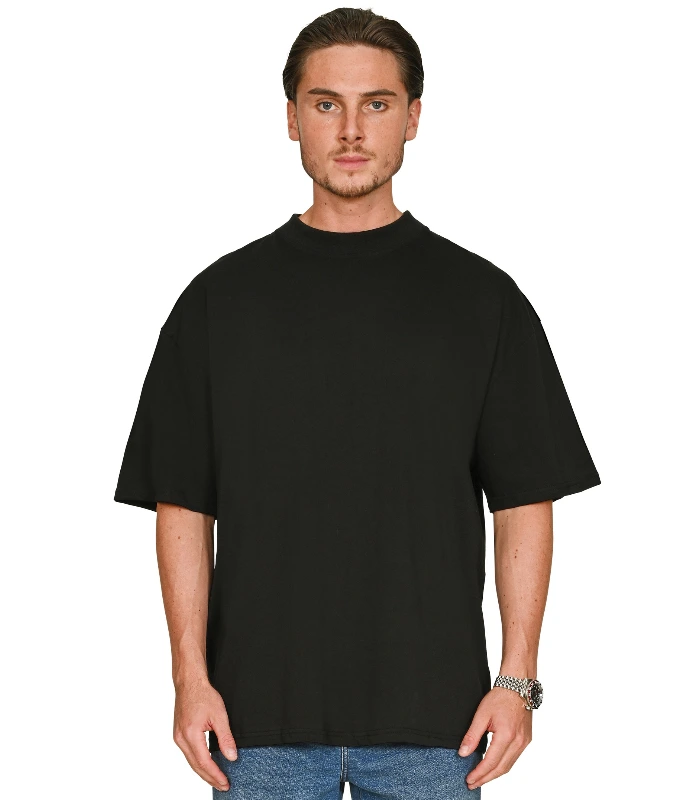 Casual Classics Casual Core Combed 180 Oversize Extended Neck Tee Tall in Charcoal