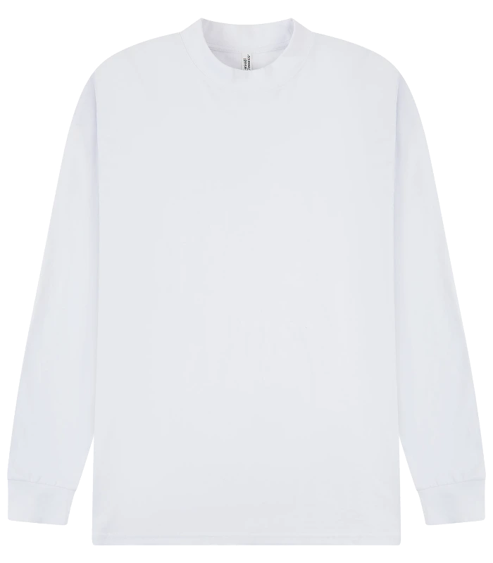 Casual Classics Casual Core Combed 180 Oversize Extended Neck L/S Tee in White