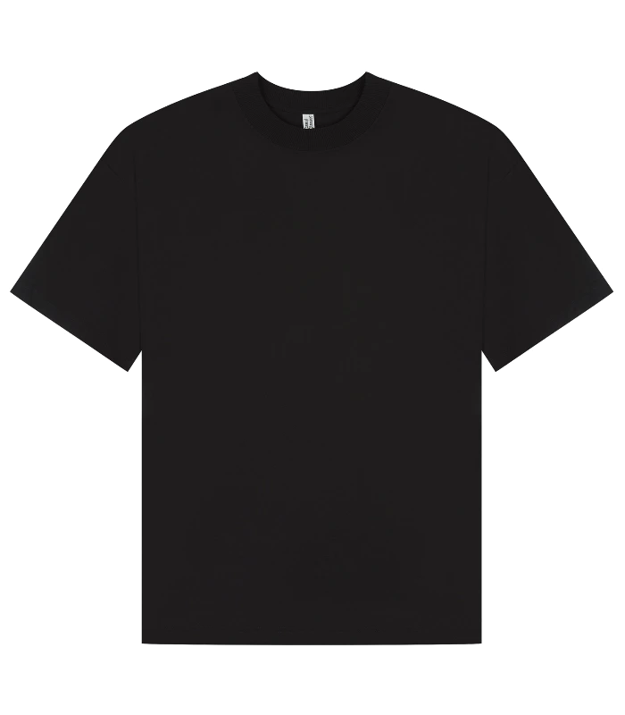 Casual Classics Casual Premium Ringspun 220 Oversize Extended Neck Tee in Black
