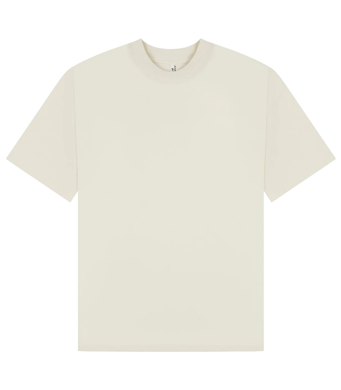 Casual Classics Casual Premium Ringspun 220 Oversize Extended Neck Tee in Ecru