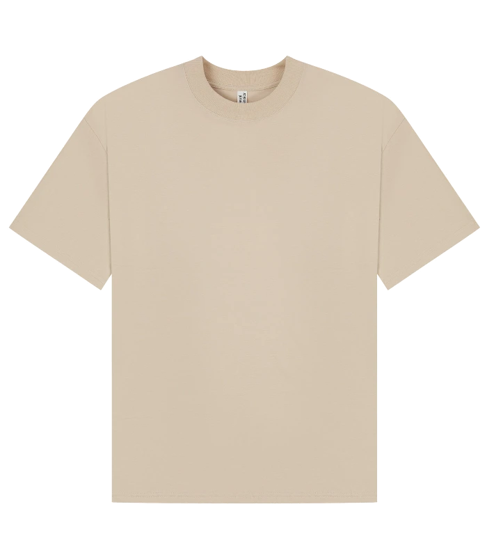 Casual Classics Casual Premium Ringspun 220 Oversize Extended Neck Tee in Sand