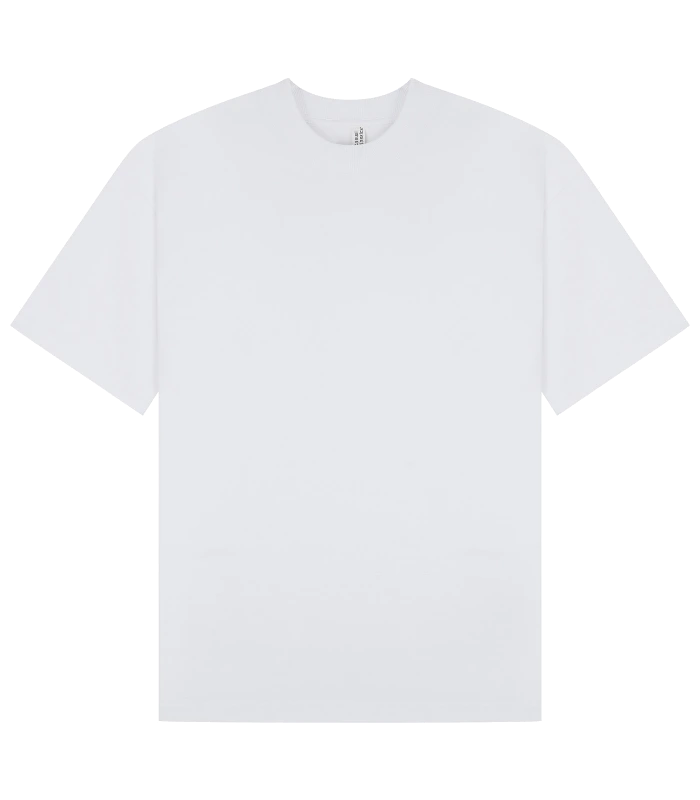 Casual Classics Casual Premium Ringspun 220 Oversize Extended Neck Tee in White