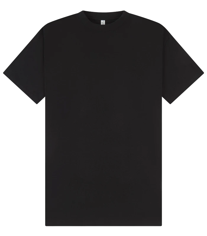 Casual Classics Casual Premium Combed 220 Oversize Extended Neck Tee in Black