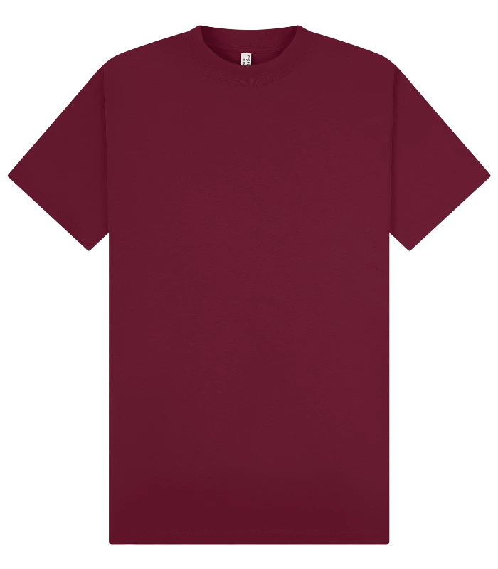 Casual Classics Casual Premium Combed 220 Oversize Extended Neck Tee in Burgundy