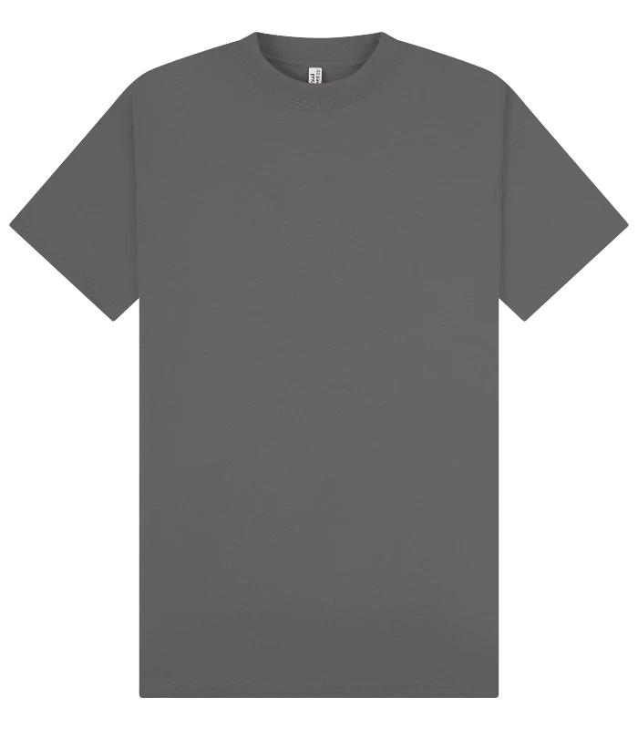 Casual Classics Casual Premium Combed 220 Oversize Extended Neck Tee in Charcoal