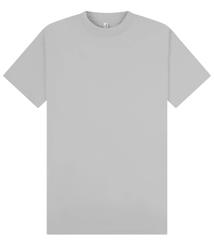 Casual Classics Casual Premium Combed 220 Oversize Extended Neck Tee in Lunar Grey