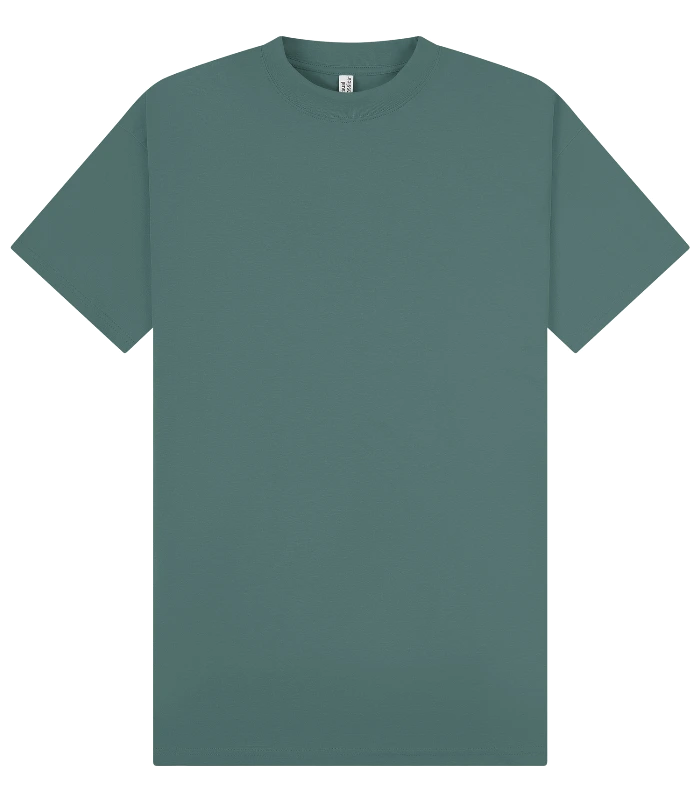 Casual Classics Casual Premium Combed 220 Oversize Extended Neck Tee in Pine Green