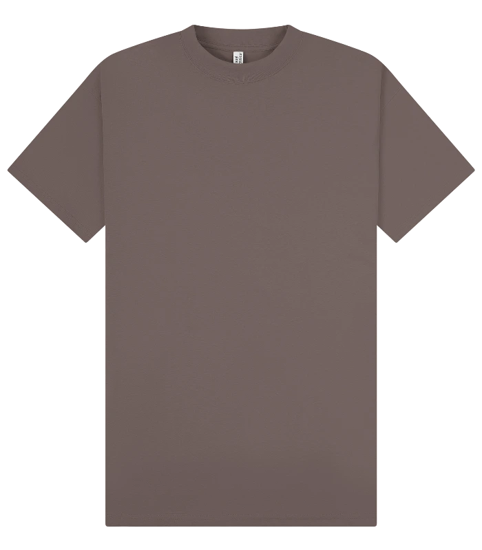 Casual Classics Casual Premium Combed 220 Oversize Extended Neck Tee in Taupe