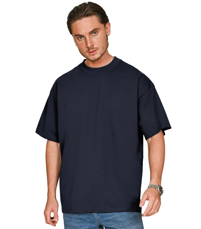 Casual Classics Casual Premium Combed 220 Oversize Extended Neck Tee in Ecru