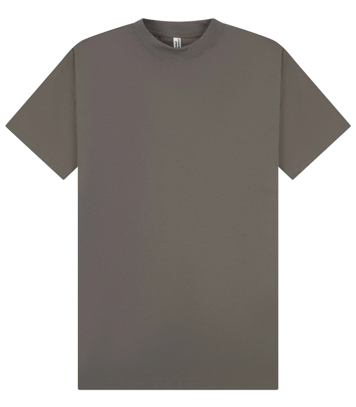 Casual Classics Casual Premium Combed 220 Oversize Extended Neck Tee Tall in Charcoal