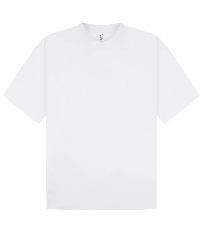 Casual Classics Casual Premium Combed Interlock 240 Oversize Extended Neck Tee in White
