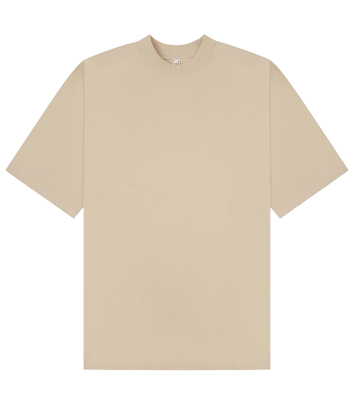 Casual Classics Casual Premium Ringspun 220 Oversize Extended Neck Tee Tall in Sand