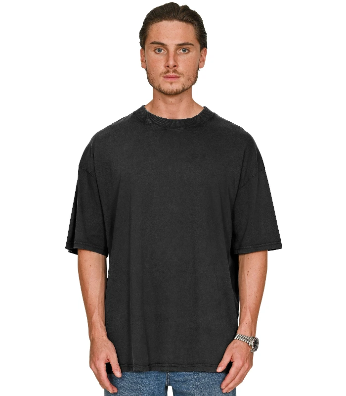 Casual Classics Casual Core Combed 180 Acid Oversize Tee in Acid Black