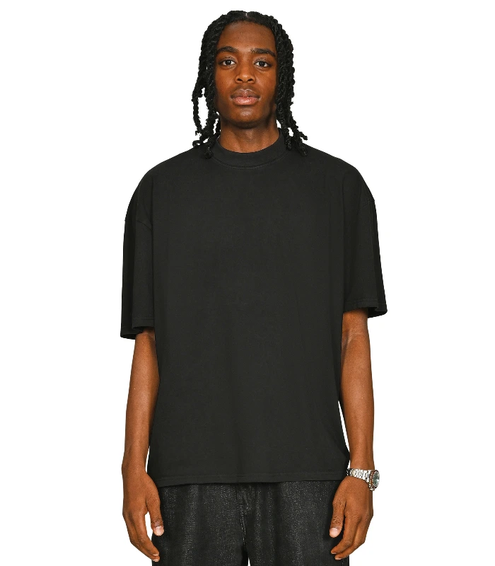 Casual Classics Casual Core Combed 180 Acid Oversize Extended Neck Tee in Acid Black
