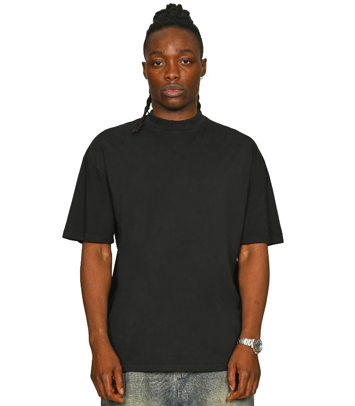 Casual Classics Casual Core Combed 180 Acid Oversize Extended Neck Tee Tall in Acid Black