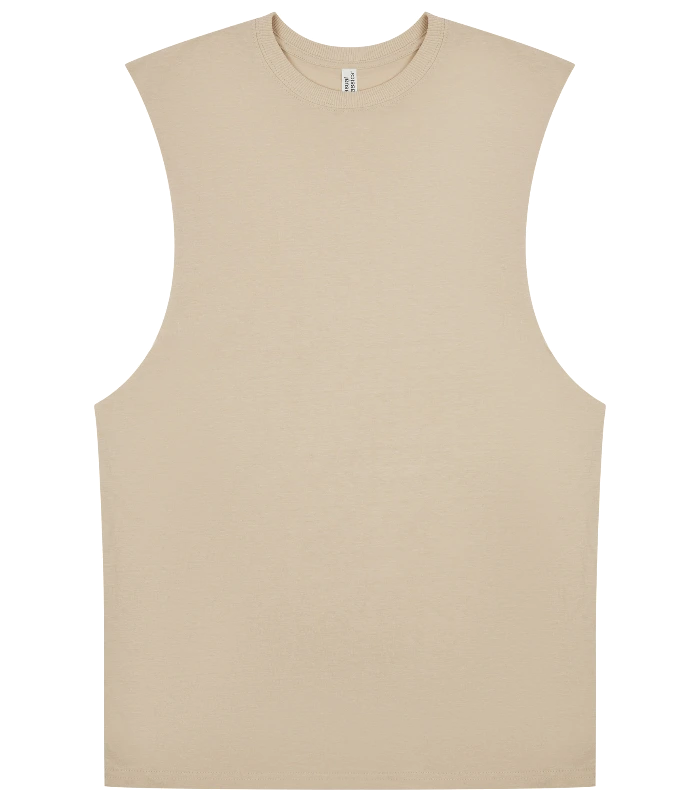 Casual Classics Casual Core Ringspun 150 Regular Raw Edge Droparm Tank in Sand