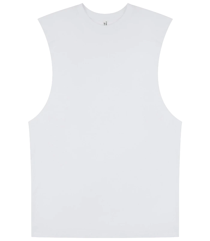 Casual Classics Casual Core Ringspun 150 Regular Raw Edge Droparm Tank in White