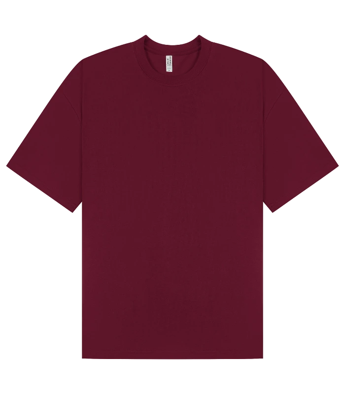 Casual Classics Casual Supreme Organic Combed 350 Oversize Tee in Burgundy