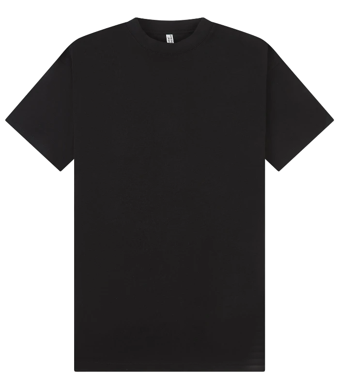 Casual Classics Casual Supreme Organic Combed 350 Oversize Extended Neck Tee in Black