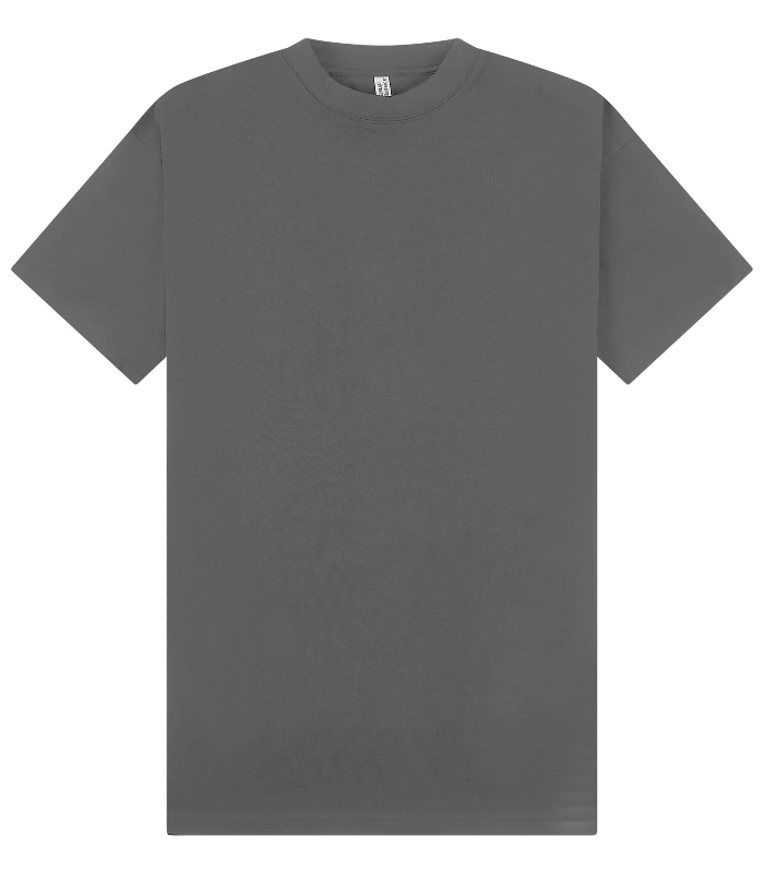 Casual Classics Casual Supreme Organic Combed 350 Oversize Extended Neck Tee in Charcoal