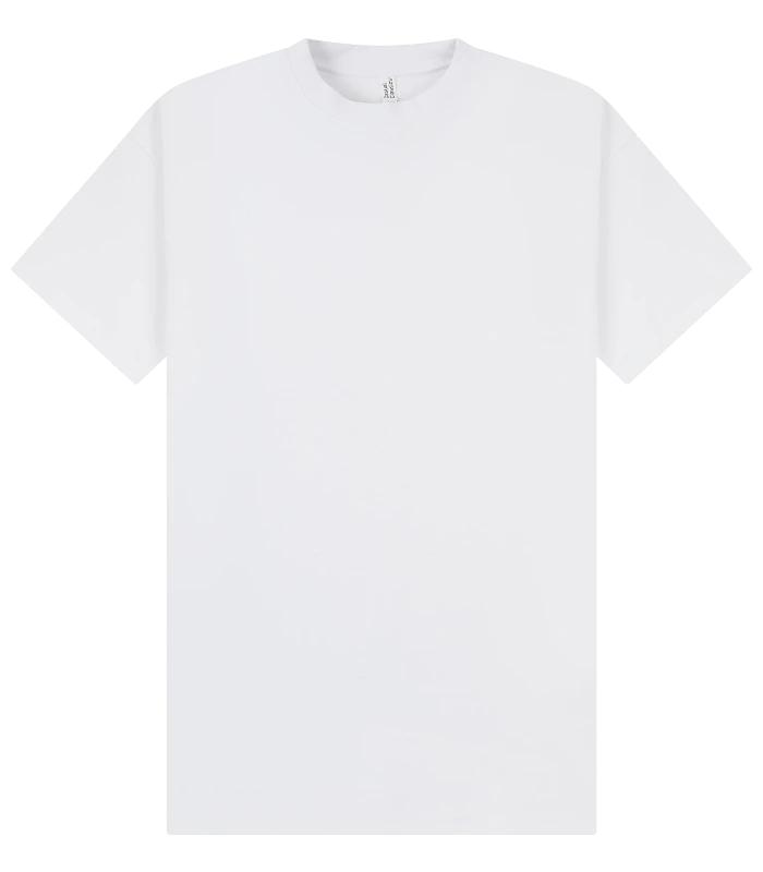 Casual Classics Casual Supreme Organic Combed 350 Oversize Extended Neck Tee in White