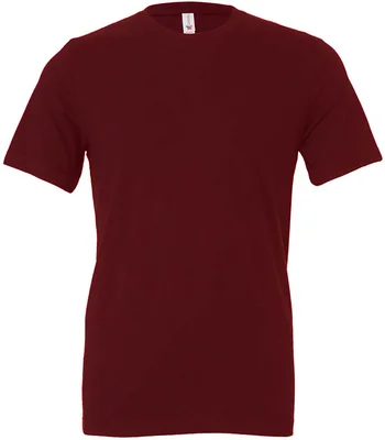 Bella+Canvas Canvas Unisex Crew Neck T-Shirt in Maroon