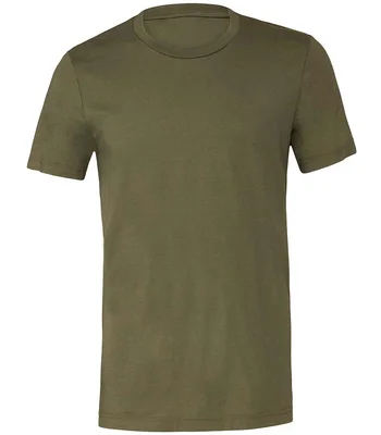 Bella+Canvas Canvas Unisex Crew Neck T-Shirt in Military Green