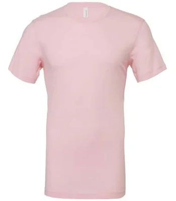 Bella+Canvas Canvas Unisex Crew Neck T-Shirt in Soft Pink
