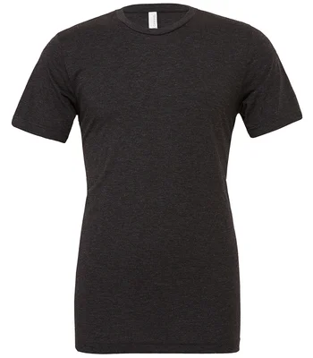 Bella+Canvas Canvas Unisex Tri-Blend T-Shirt in Charcoal Black Tri-Blend