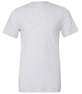 Bella+Canvas Canvas Unisex Tri-Blend T-Shirt in White Fleck Tri-Blend
