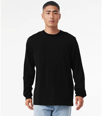 Bella+Canvas Canvas Unisex Jersey Long Sleeve T-Shirt in Black